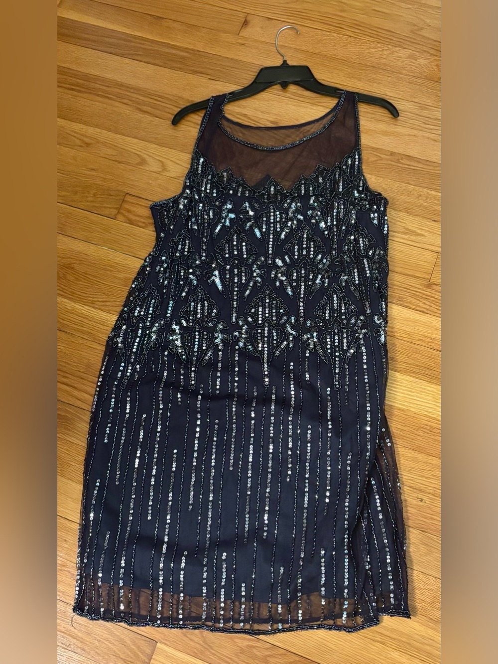 Pisarro Nights, Beaded Sparkly Midi Dress, size 16